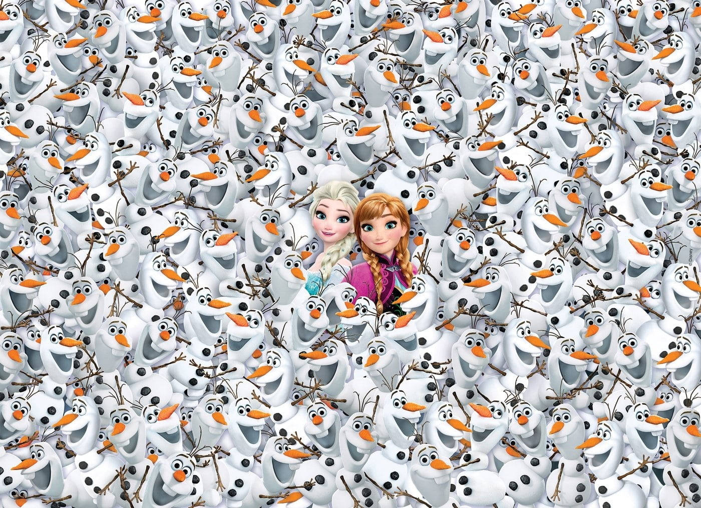 Elsa And Anna Olaf Pattern Wallpaper