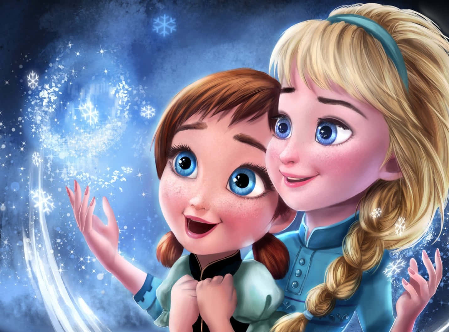 Schwesternfür Immer - Elsa Und Anna Aus Disneys Eiskönigin