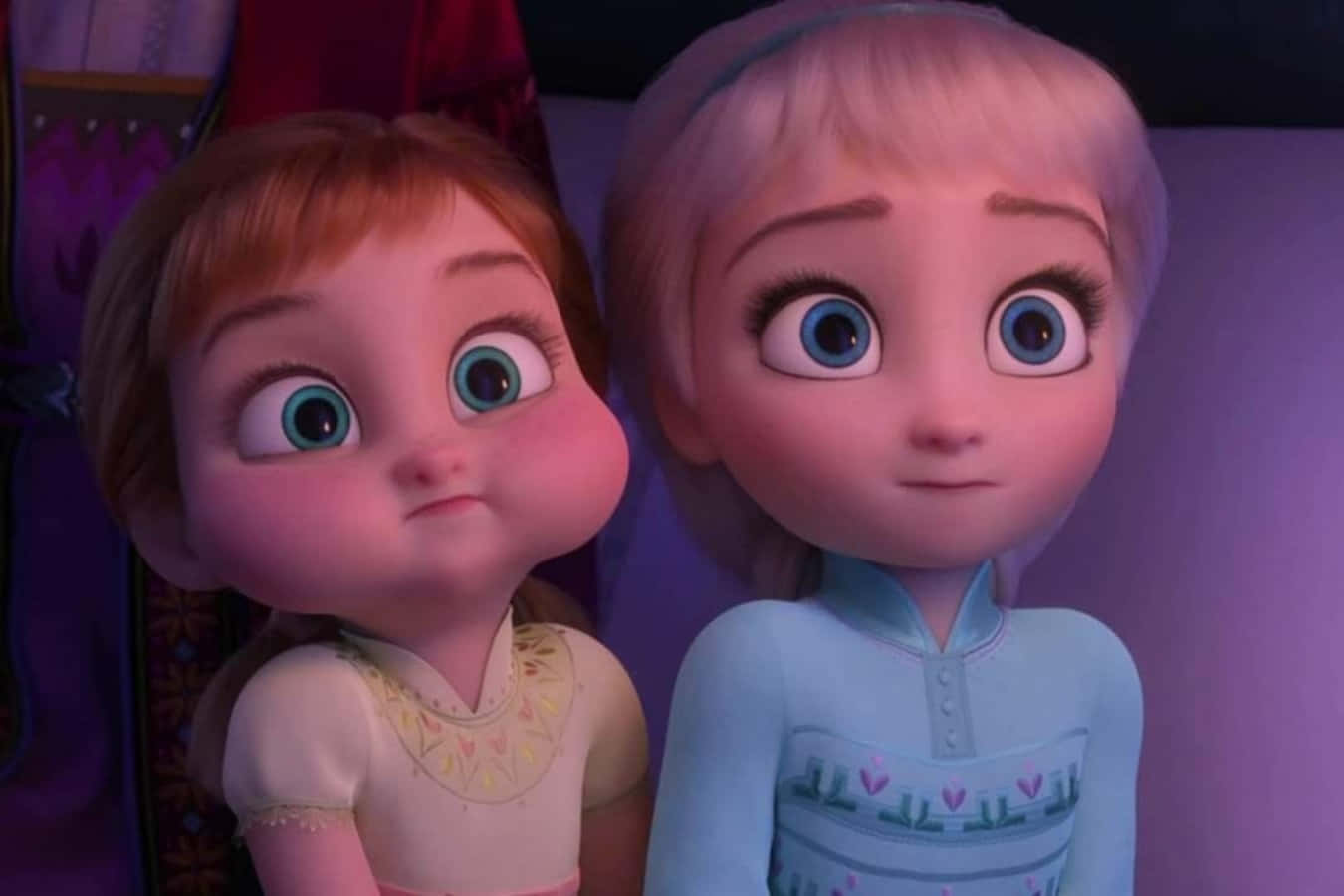 Sisters Elsa and Anna reunited and happily intertwined