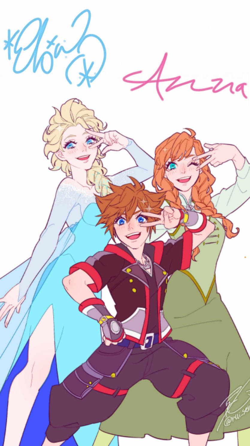 Elsa And Anna Sora Wallpaper