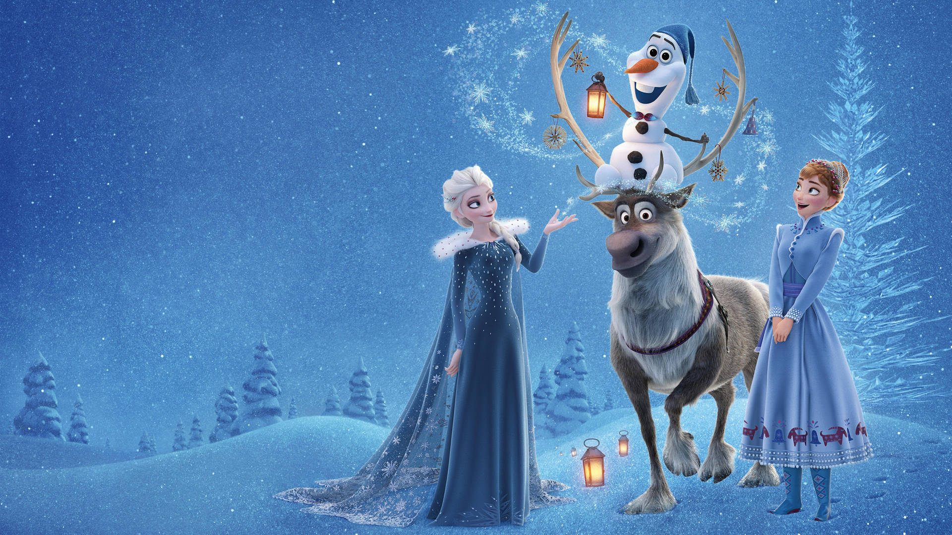 Elsa And Olaf Short Film Wallpaper