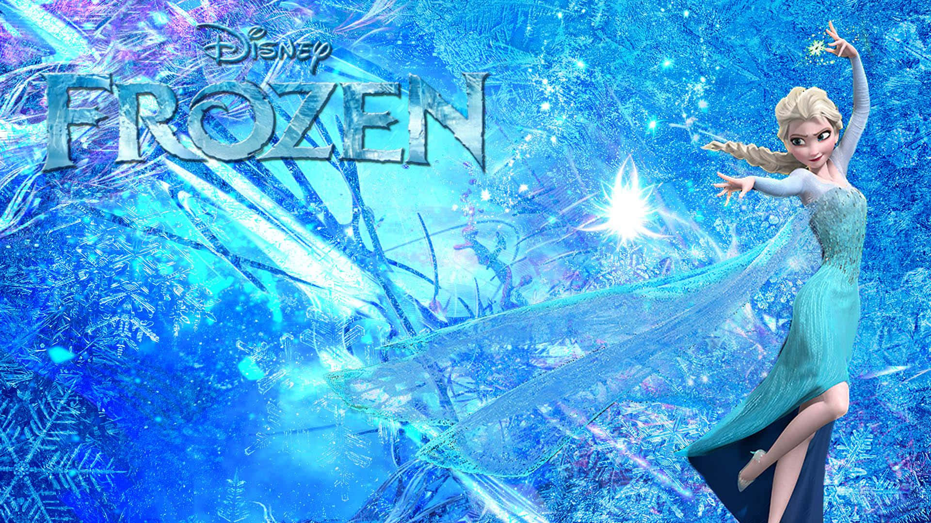 A Magical Winter Background Featuring Elsa from Frozen