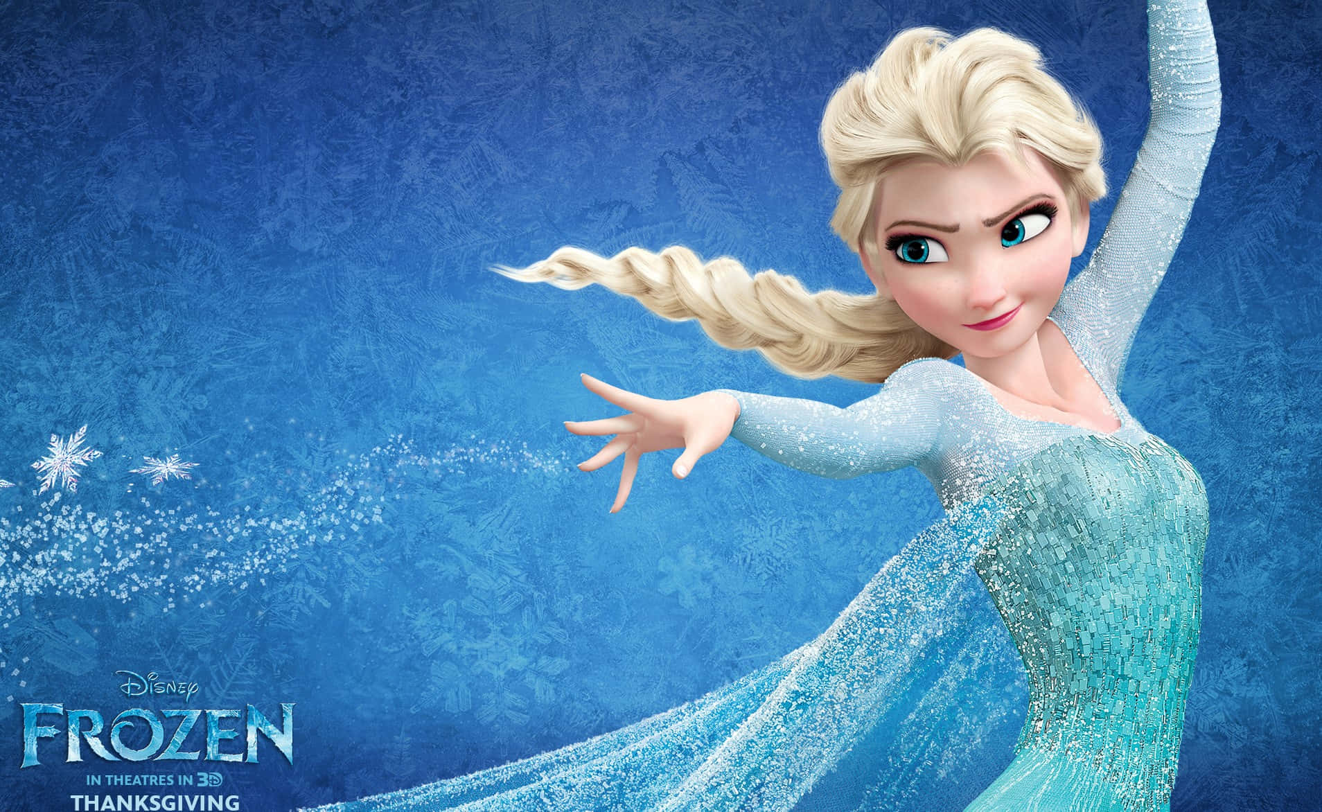 Enchanting Elsa in a magical winter landscape
