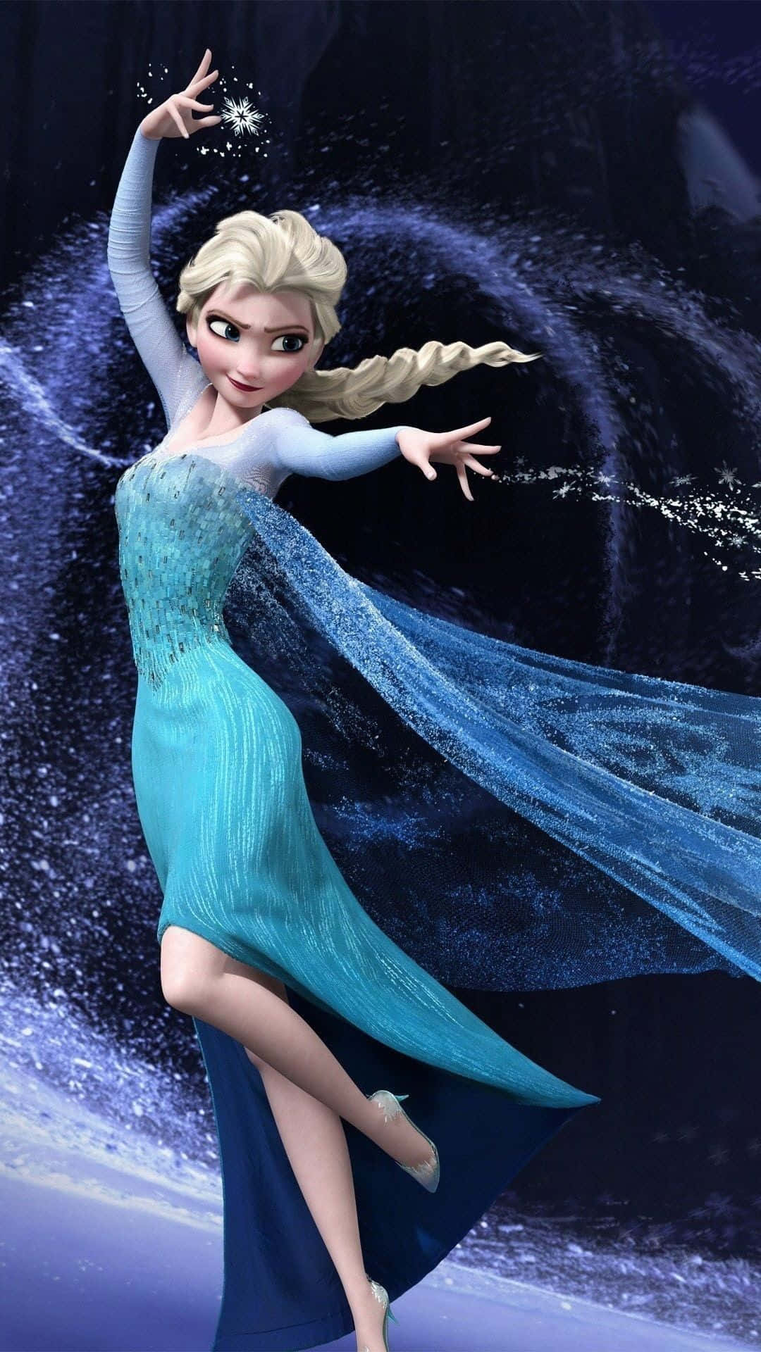 Laprotagonista Di 'frozen', Elsa, Si Erge In Tutta La Sua Gloria