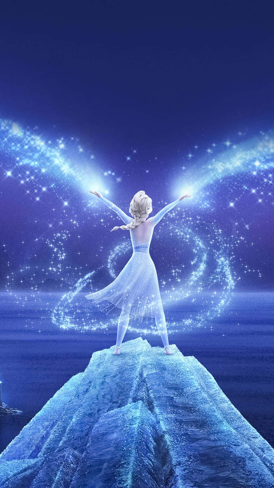 Unasilhouette Di Elsa, Amata Protagonista Della Serie Di Film Frozen.