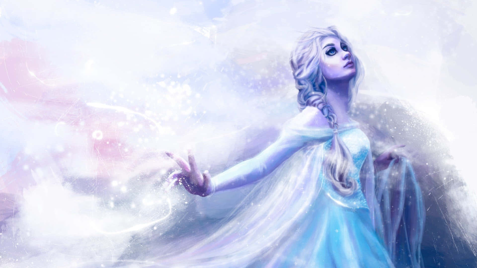 Elsa of Arendelle bringing in the magical snow