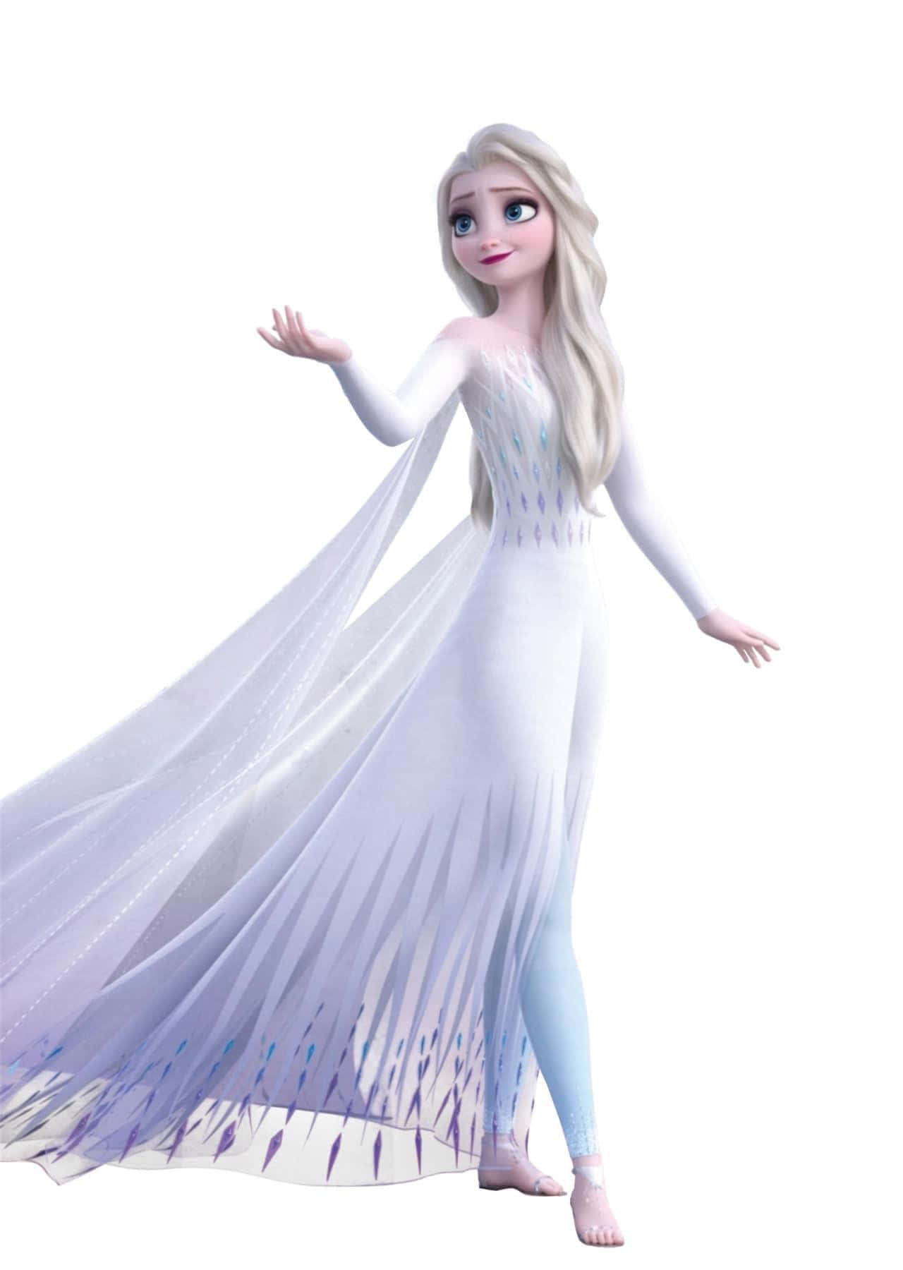 Envacker Vinterscen Av Arendelle, Med Elsa Som Huvudfokus.