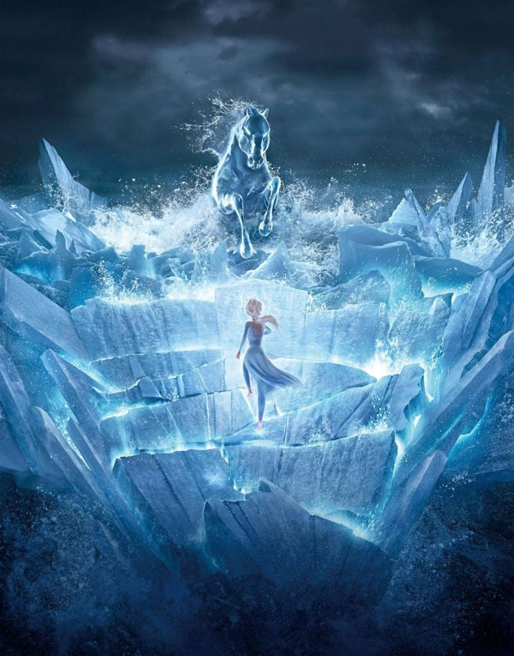 Elsa Creating Ice Structure Frozen 2 Wallpaper