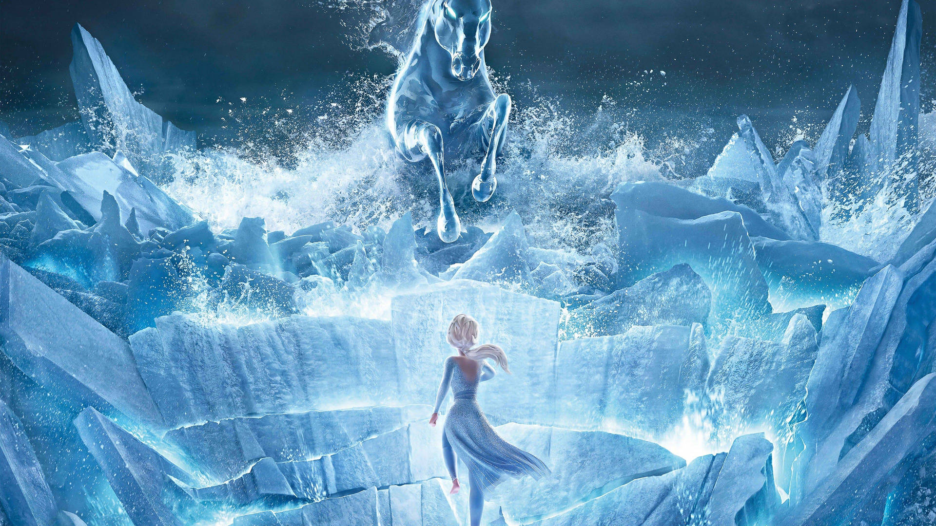 Elsaskapar En Isstruktur I Frozen 2. Wallpaper