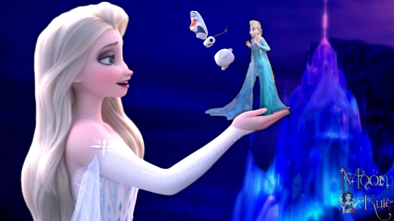 Elsas fra Frozen 2 holder Elsas Magiske Sneklat Tapet Wallpaper