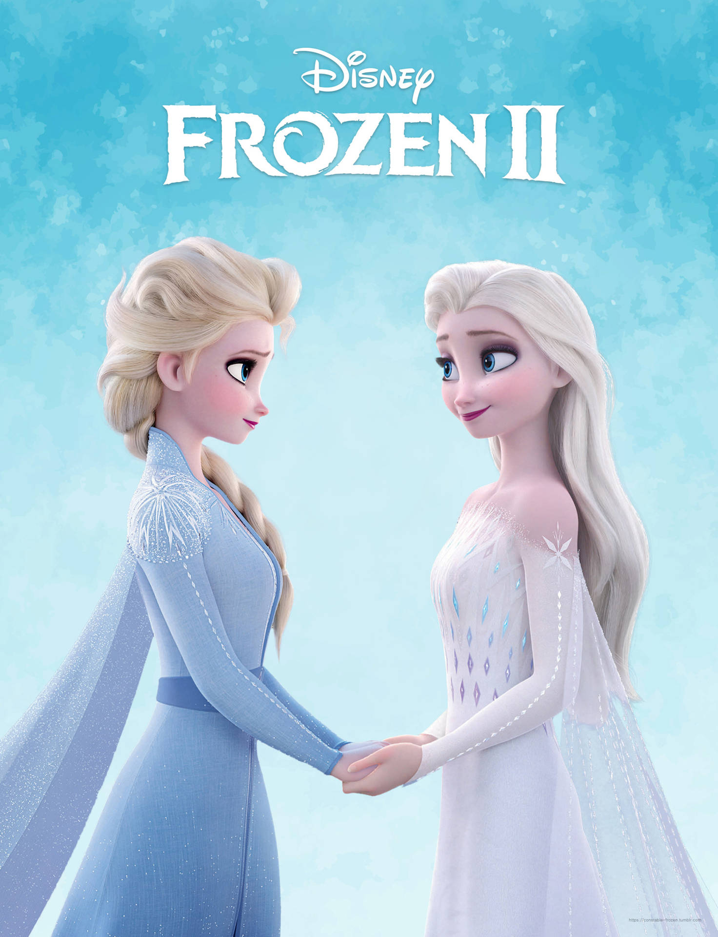 Elsa Frozen 2 Grafisk Promo Wallpaper