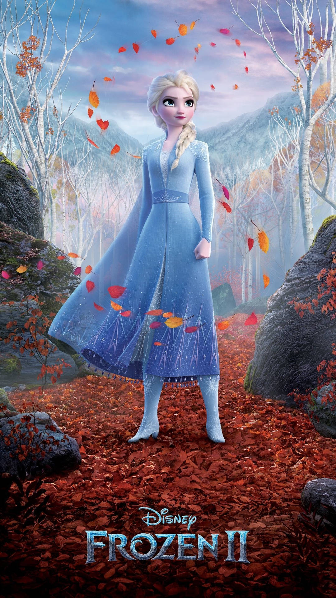 Elsas Frozen 2 Grafisk Reklame Tapet. Wallpaper