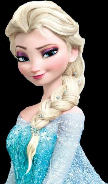 Elsa Frozen Character Portrait PNG