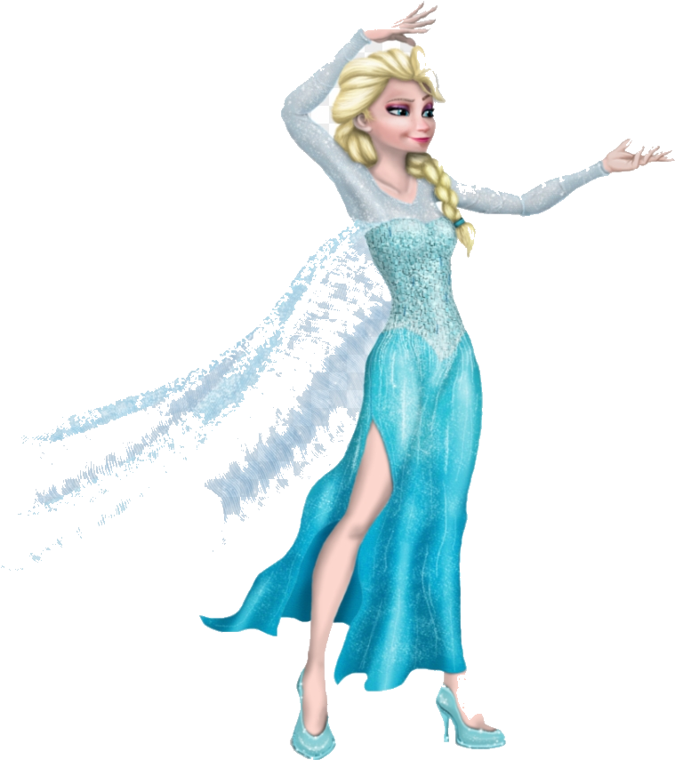 Elsa Frozen Character Pose PNG