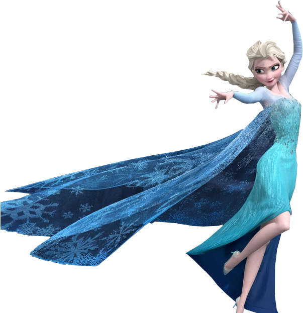 Elsa Frozen Character Pose PNG