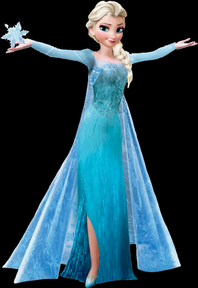 Elsa Frozen Character Pose PNG