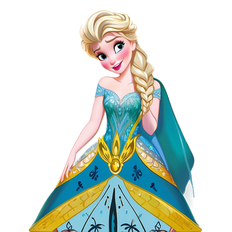 Elsa Frozen Coronation Dress Png 27 PNG