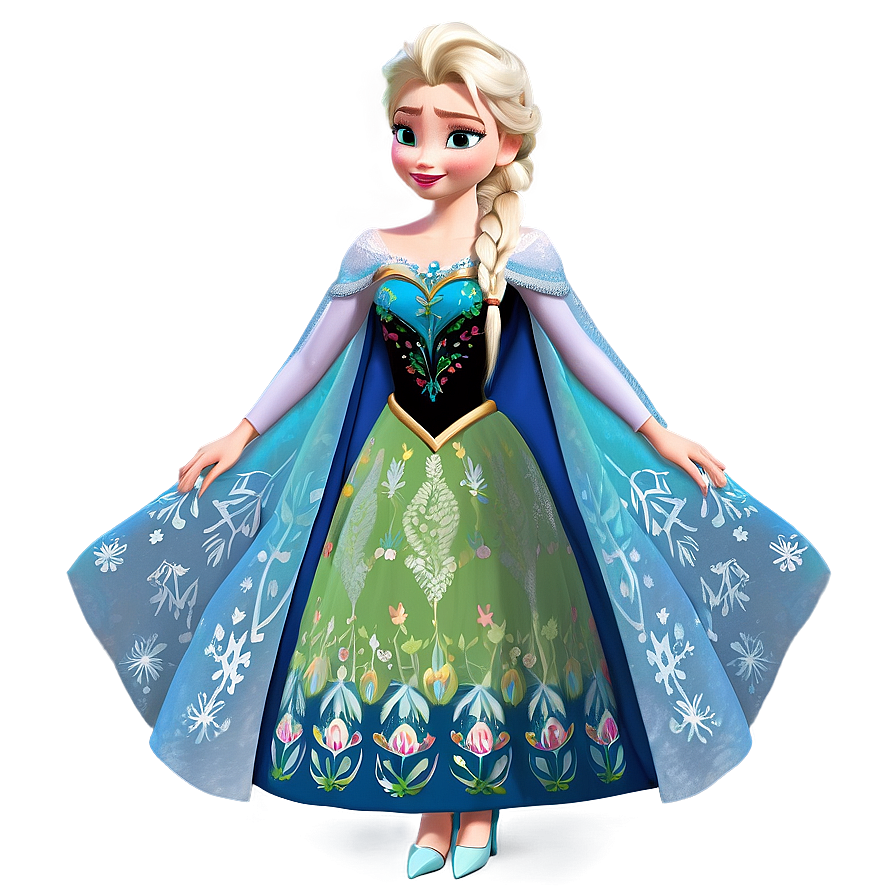 Elsa Frozen Coronation Dress Png Qye PNG