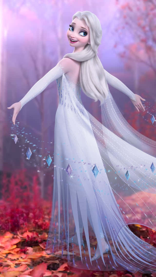 Fotodi Elsa Frozen Con L'abito Bianco.