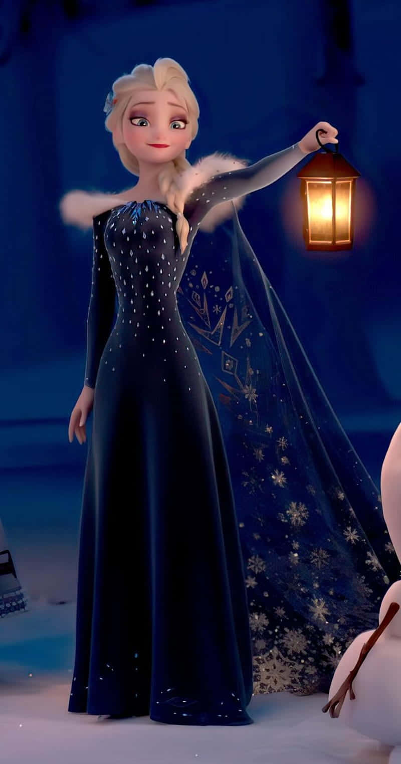 Immaginidi Elsa Di Frozen Indossa Un Abito.
