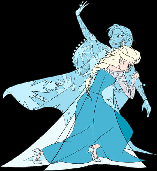 Elsa Frozen Queen Pose PNG