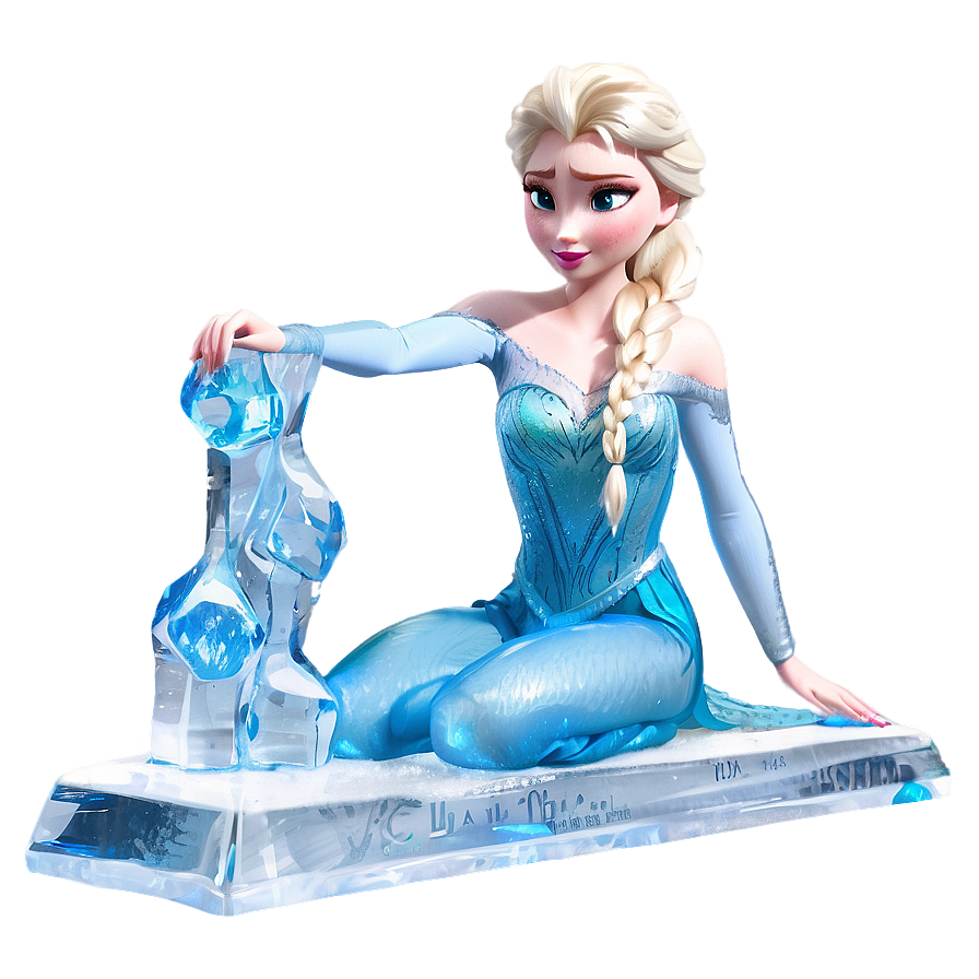 Elsa Ice Sculpture Creating Png Hat43 PNG