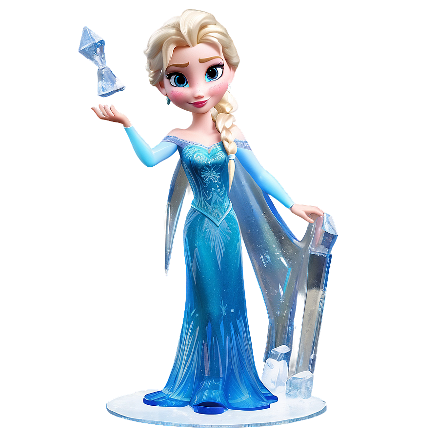 Elsa Ice Sculpture Creating Png Lmr PNG