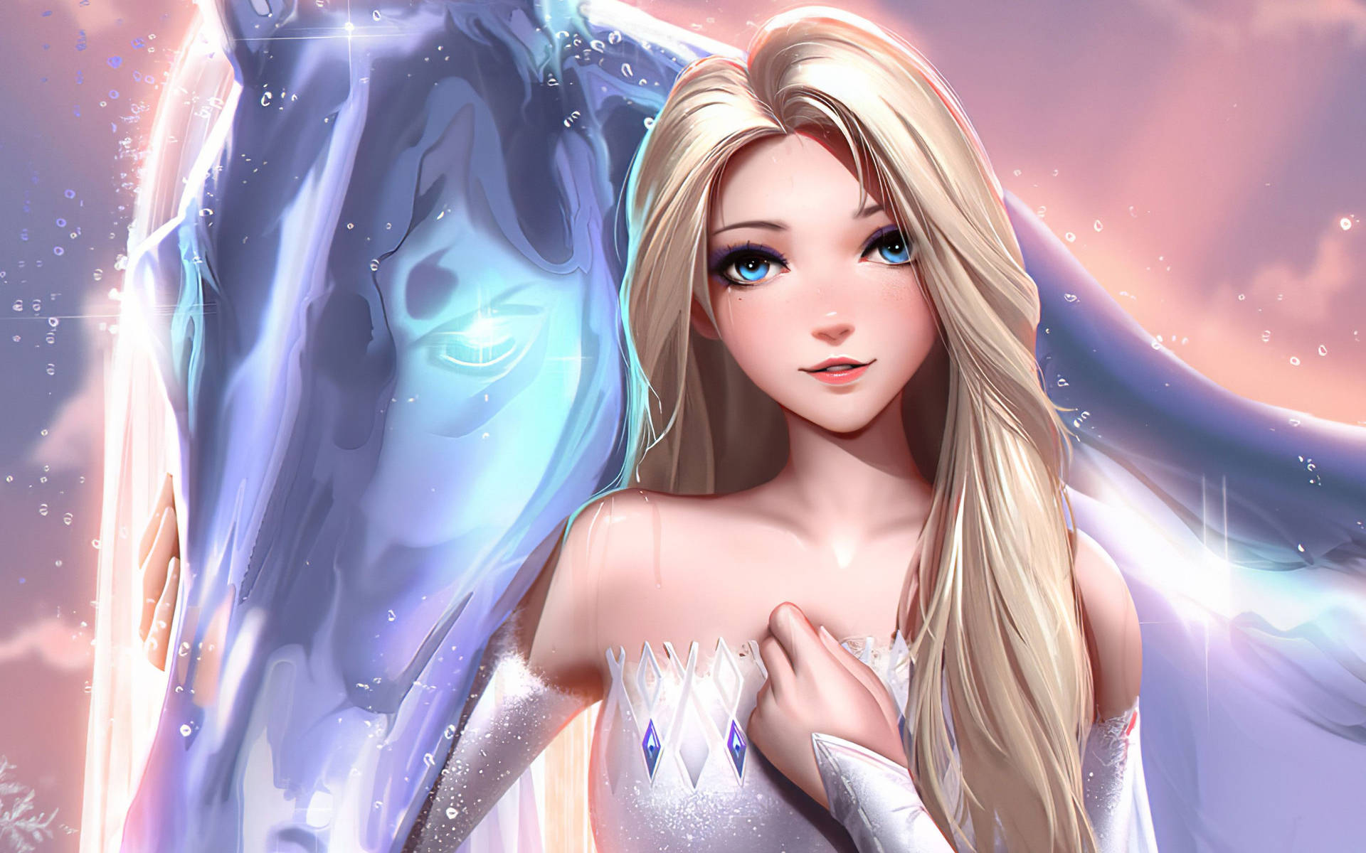 Elsai Digital Konst Från Frozen 2. Wallpaper