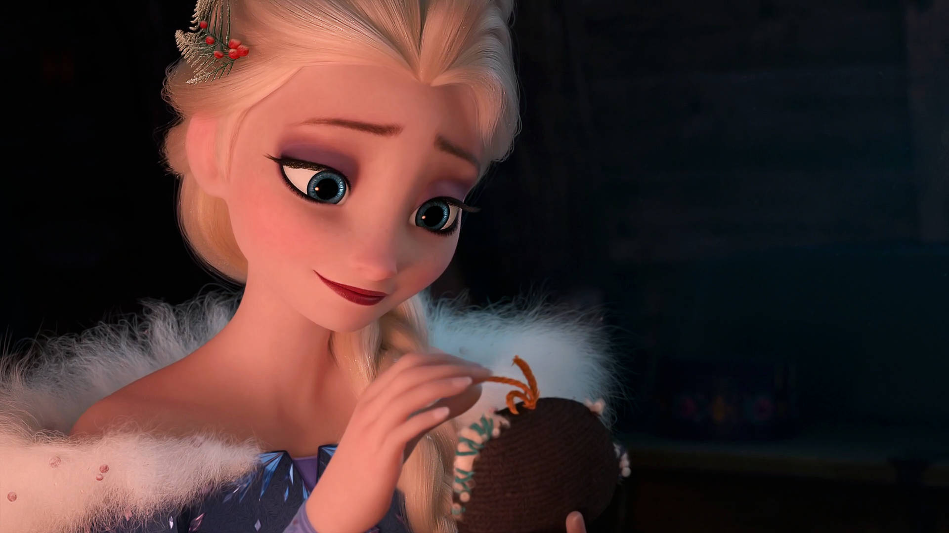 Elsa In Olaf's Frozen Adventure Wallpaper