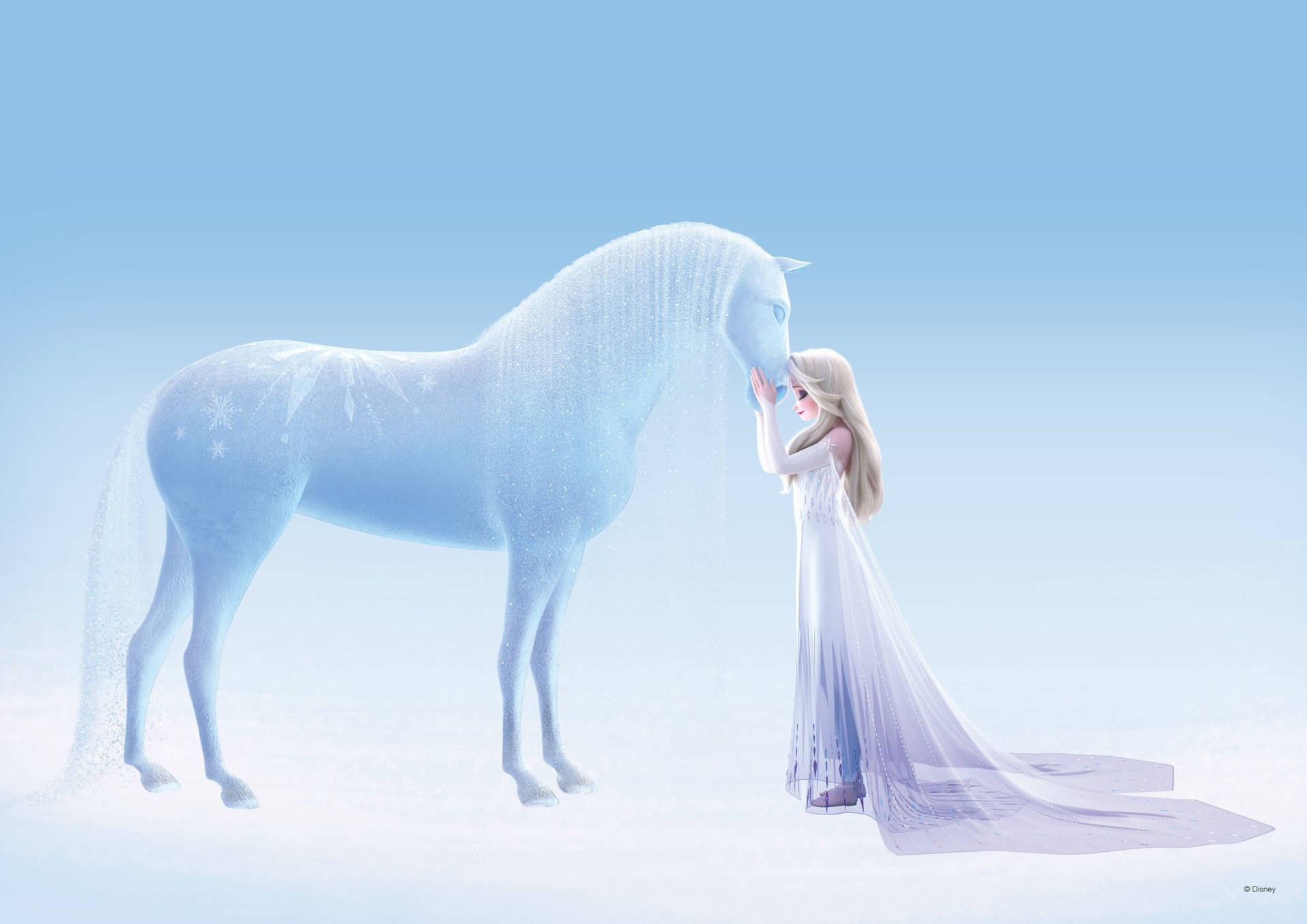 Elsa Kissed By Nokk Frozen 2 Wallpaper
