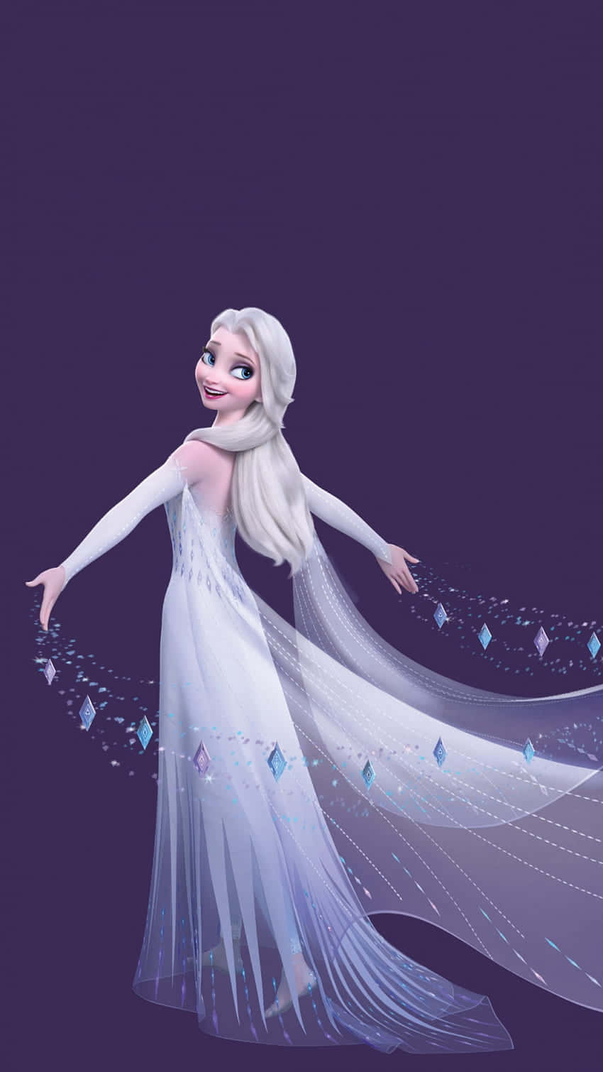 Enjoy the Power of Elsa Phone Wallpaper