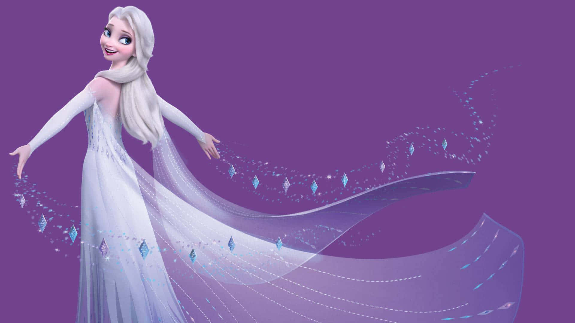 “Let it Go: Princess Elsa uses her magical powers to bring winter to life.”