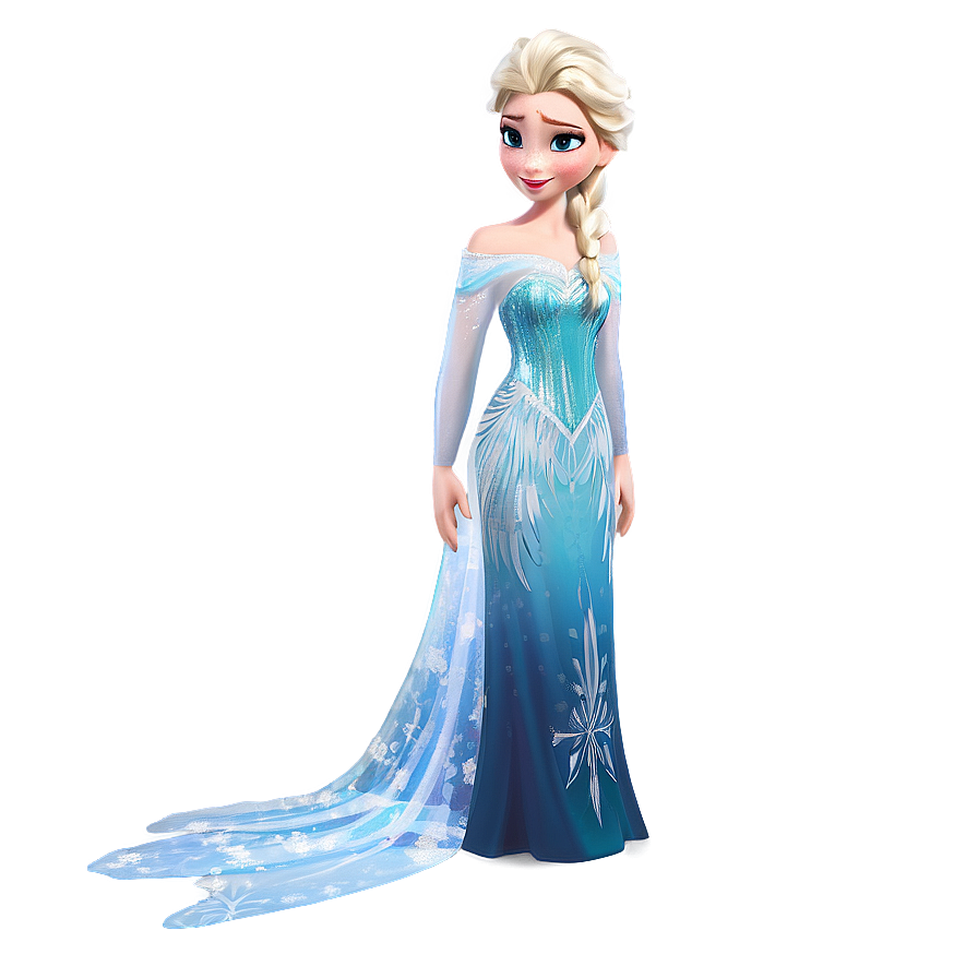 Elsa's Captivating Ice Gown Png 98 PNG