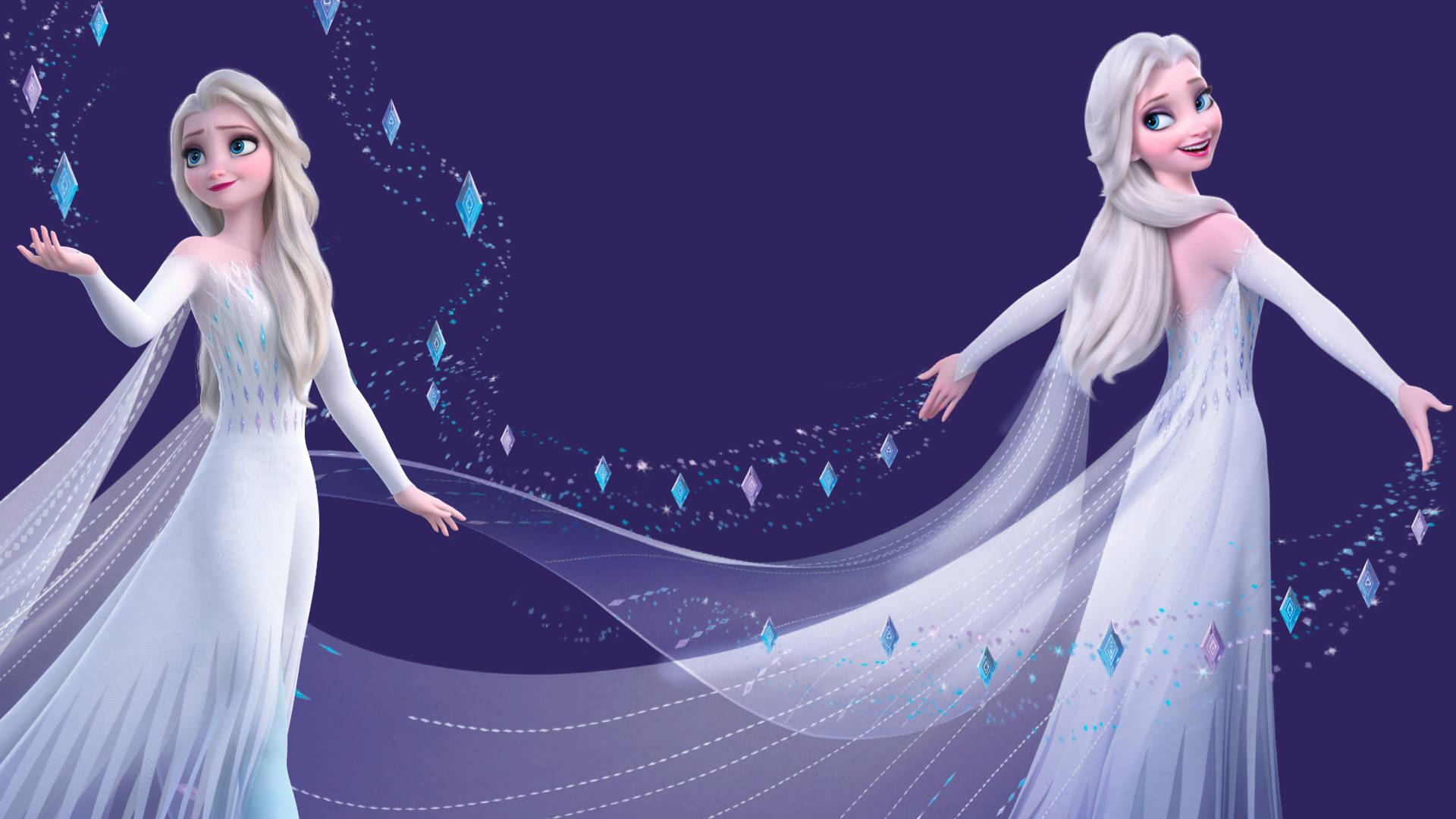 Vestidode Elsa, La Reina De Las Nieves. Fondo de pantalla