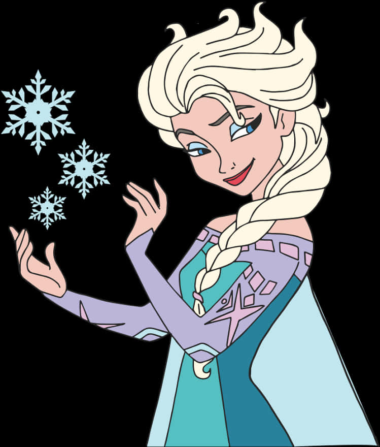 Elsa Snowflake Magic Animation PNG