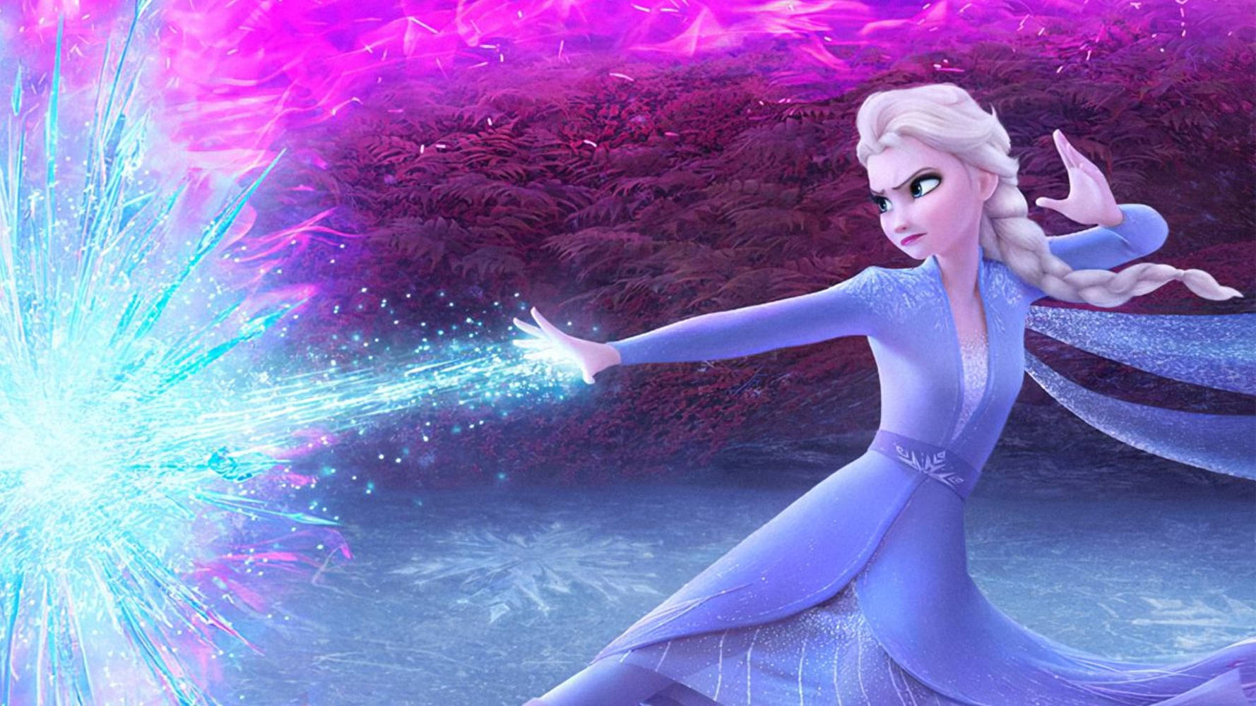 Elsa With Ice Powers Frozen 2 Wallpaper