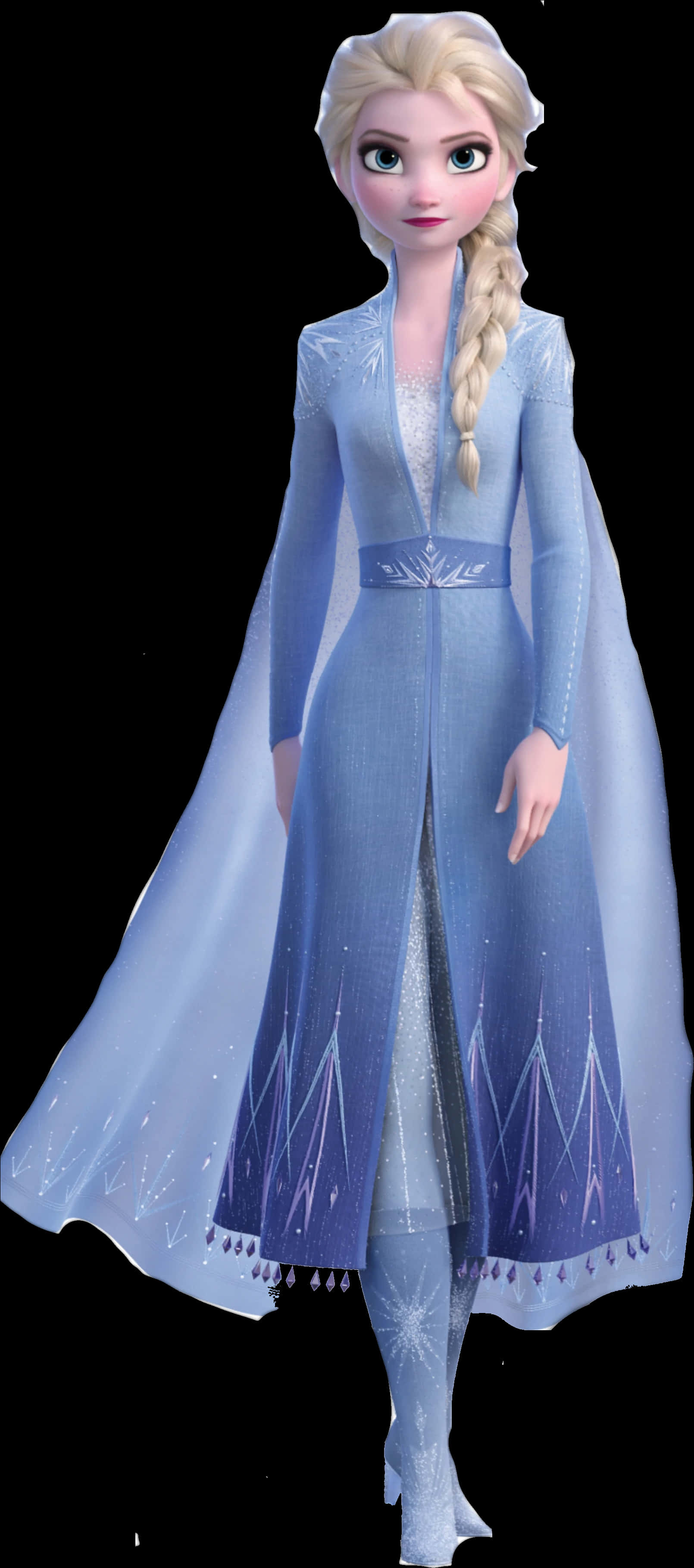 Elsain Blue Frozen Character PNG