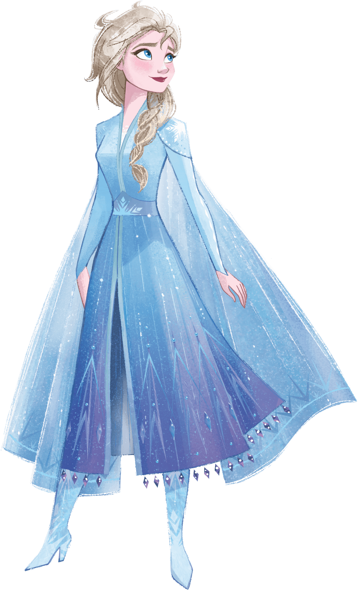 Elsain Blue Frozen Outfit PNG