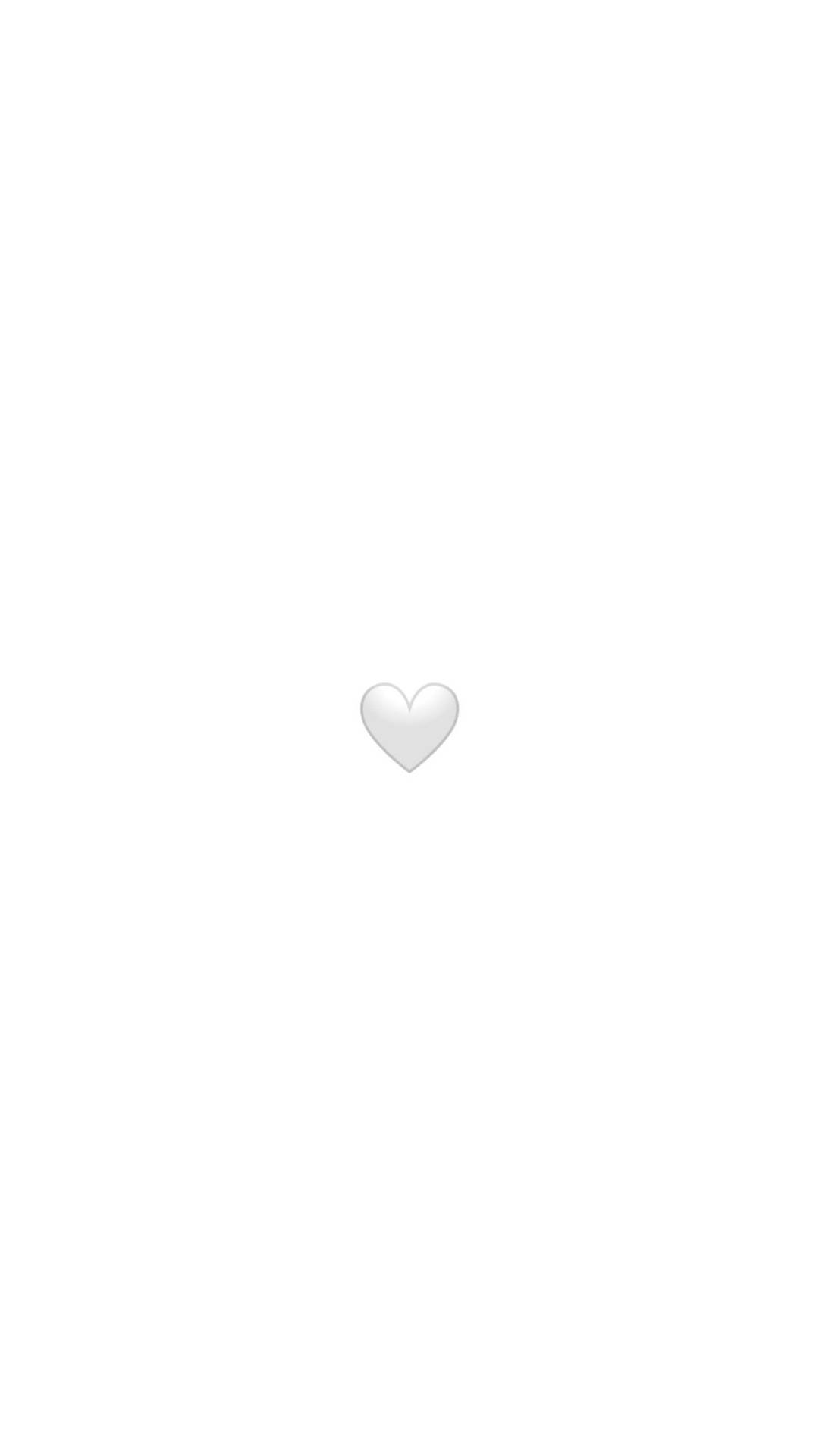 Elsker Sort Og Hvidt Hjerte Emoji Wallpaper