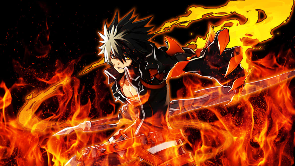 Elsword Who Is Reckless And Loves To Blow Fire Wallpaper