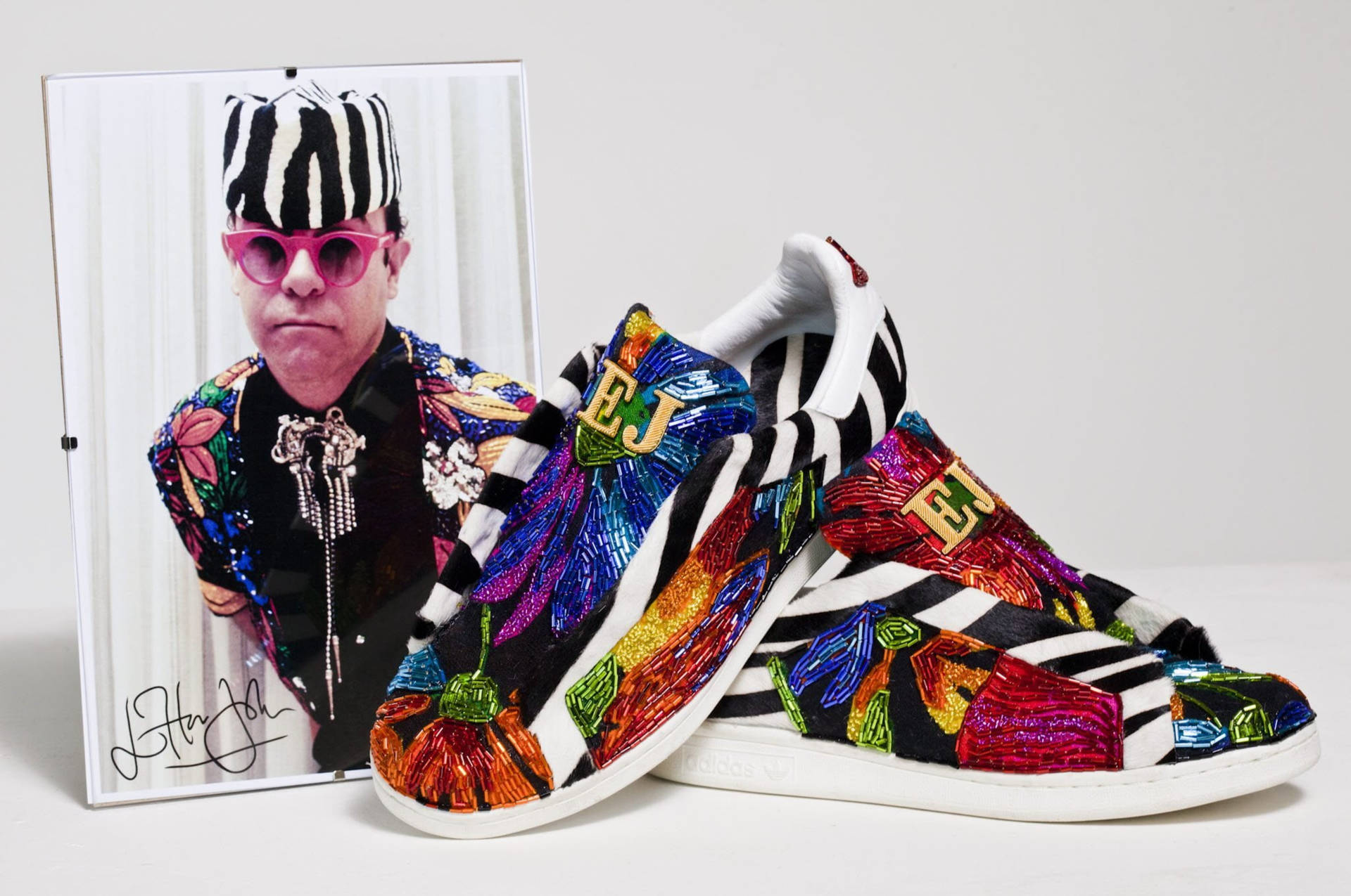 Elton John Colorful Sneakers Display