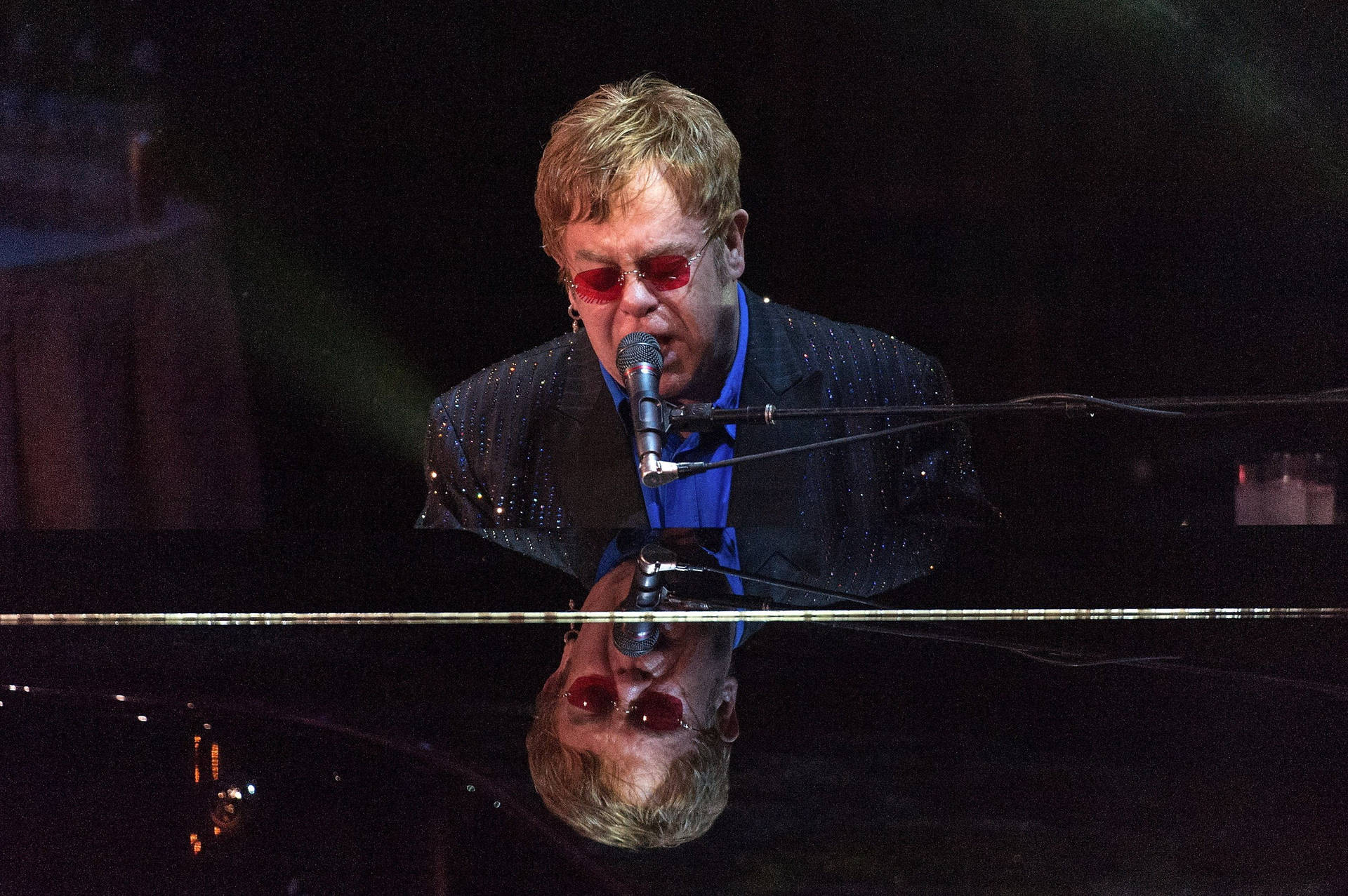 Elton John Concert Piano Reflection