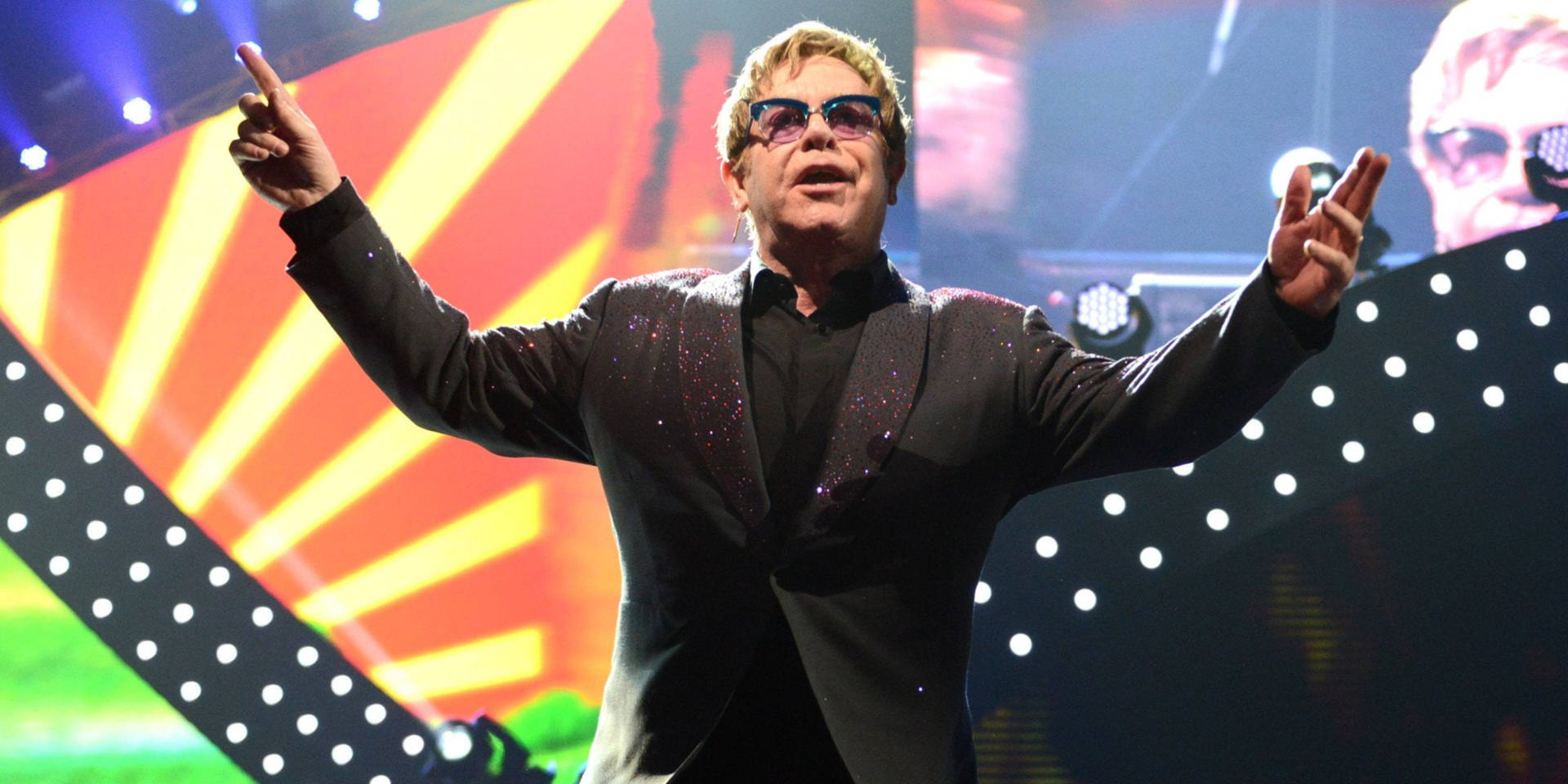 Elton John Soft Rock Concert Background