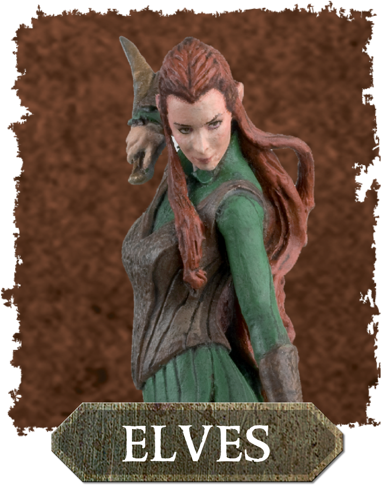 Elven Warrior Fantasy Figurine PNG