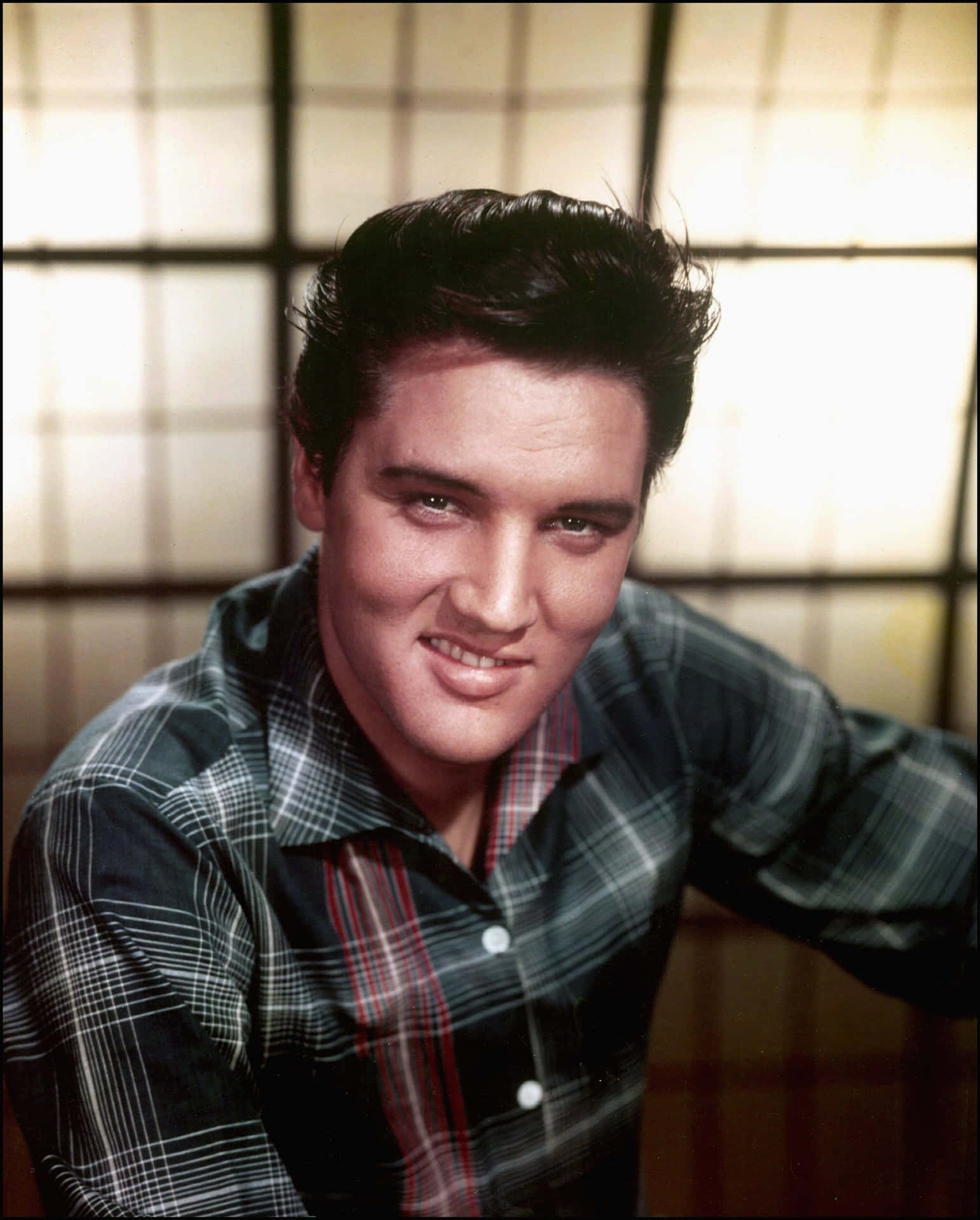 Elvis Presley In Plaid Shirt
