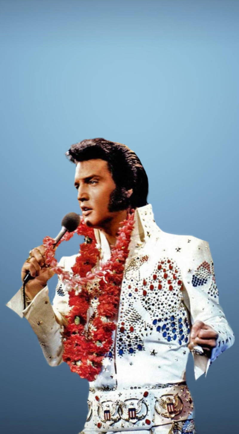Elvis Presley Blue Background
