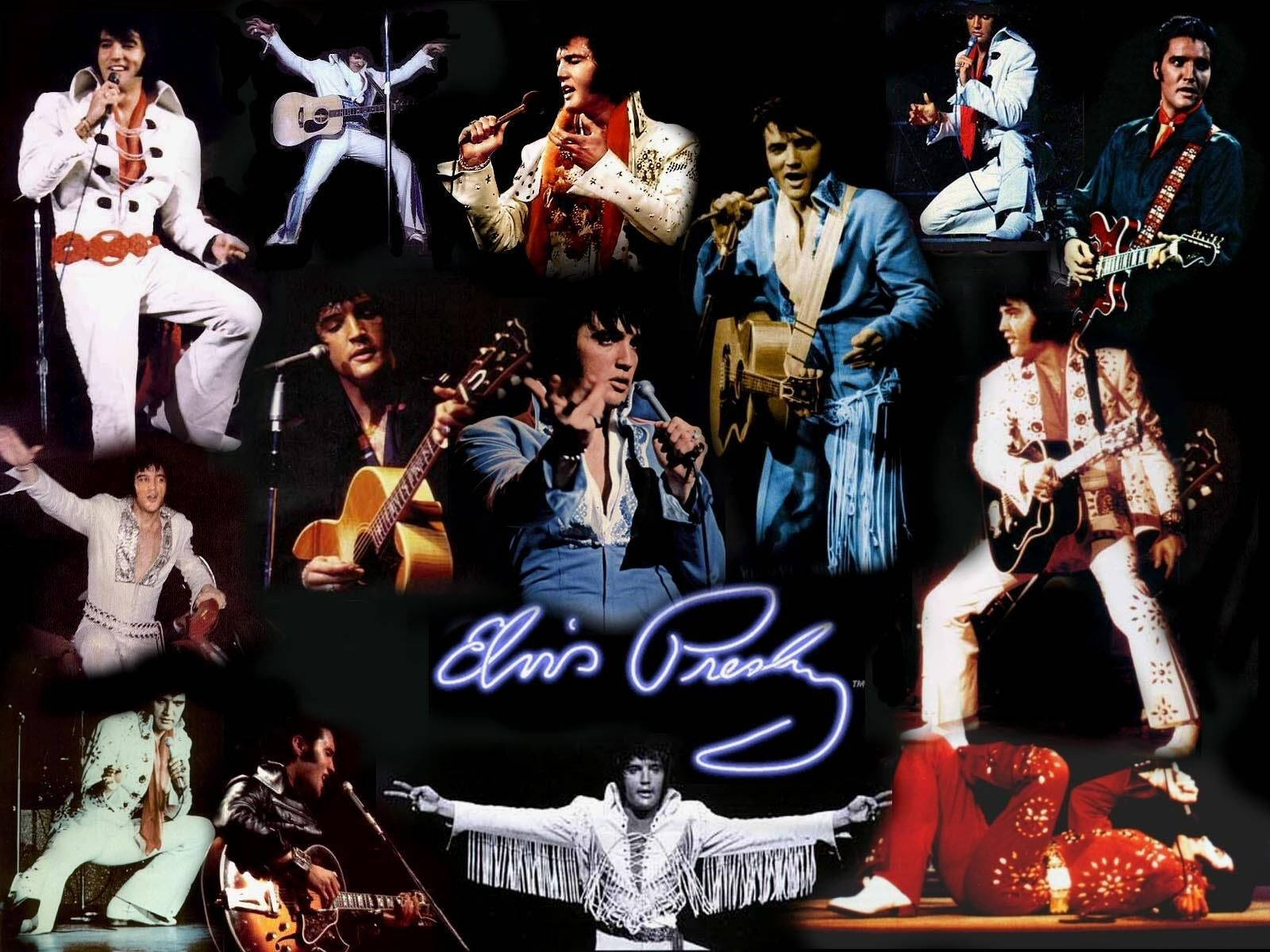 Elvis Presley Collage Fanart Wallpaper