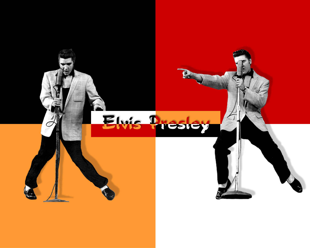 Elvis Presley Color Edit Wallpaper