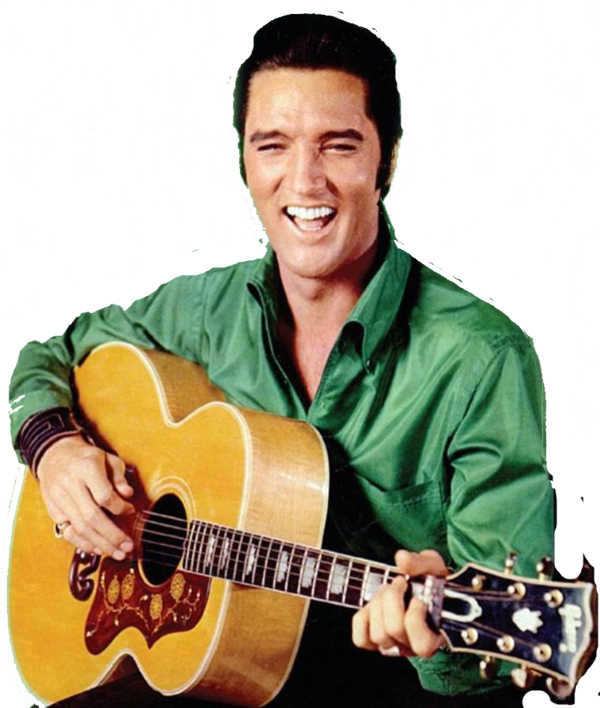 Elvis Presley Guitar Smile PNG