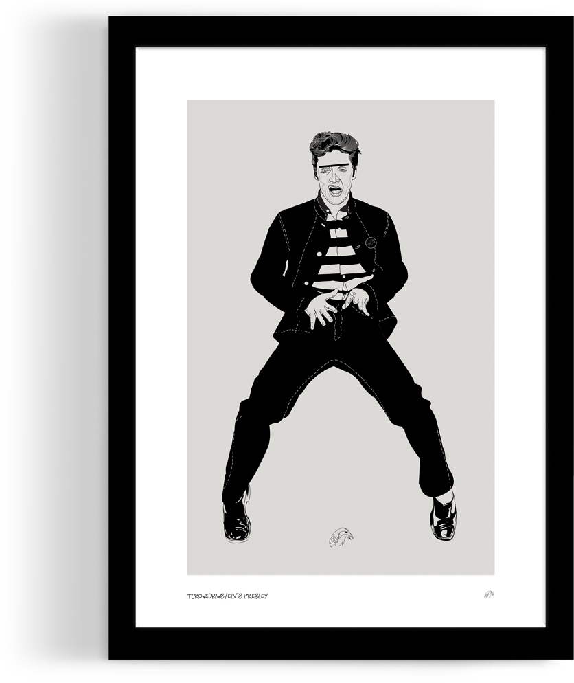 Elvis Presley Iconic Performance Art PNG